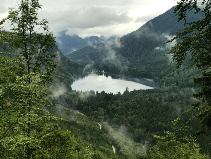 Austrian lakes and mountains: Lake Hinterer Langbathsee in Salzkammergut, Austria Photo: Heatheronhertravels.com