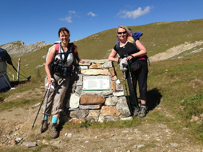 Hiking on the Tour de Mont Blanc Photo: Heatheronhertravels.com