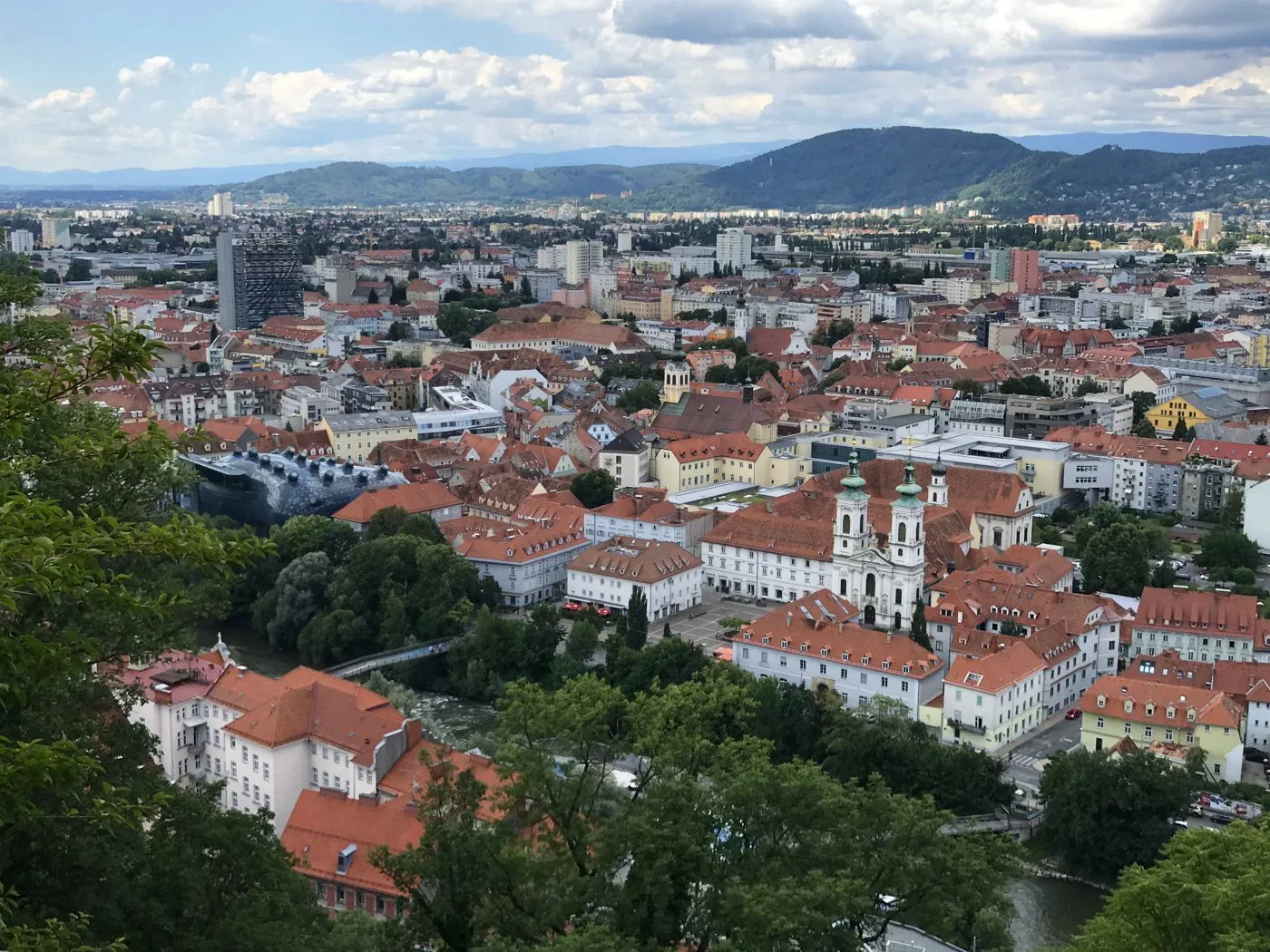 View from Schlossberg in Graz Photo: Heatheronhertravels.com