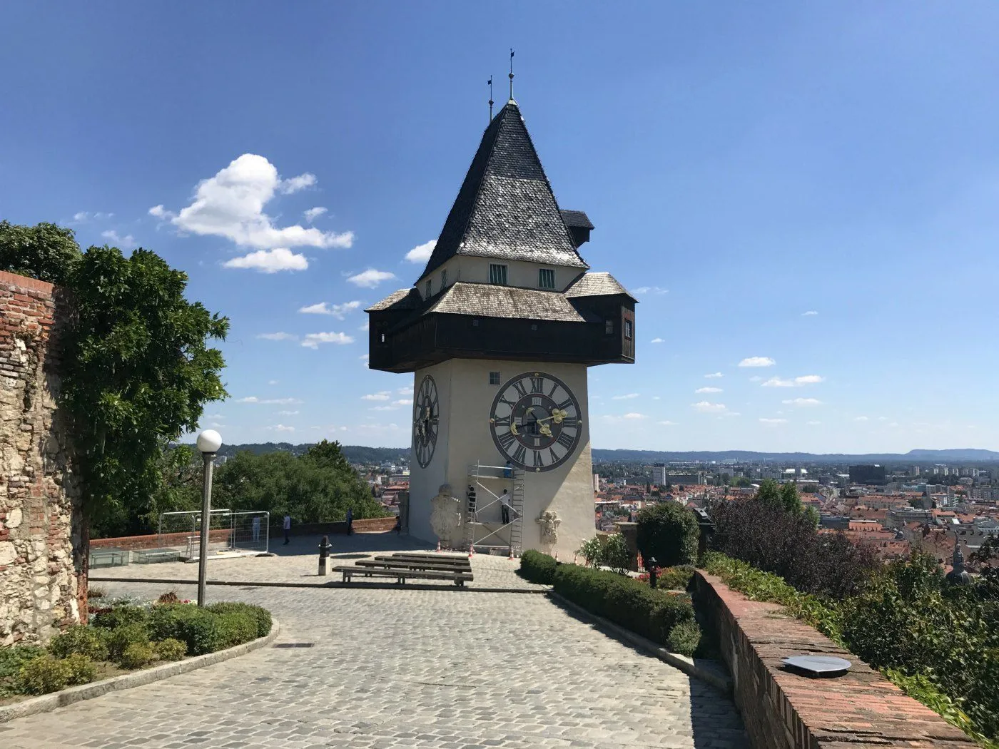 Clocktower and Schlossberg in Graz Photo: Heatheronhertravels.com