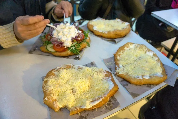 Langos Hungarian Food - 3 days in Budapest itinerary