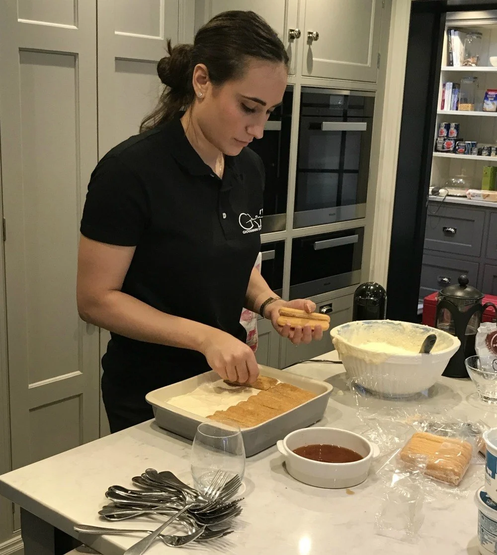 Making tiramisu at the Tuscany food workshop with Bookingforyou.com