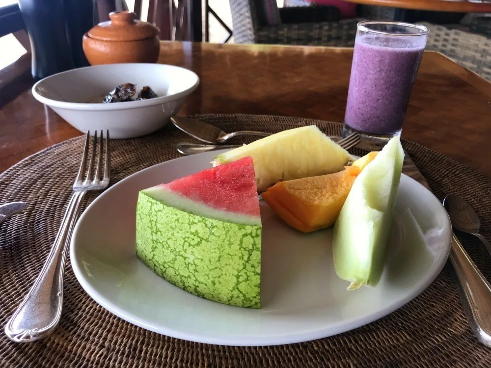 Breakfast at East Winds in St Lucia Photo Heatheronhertravels.com