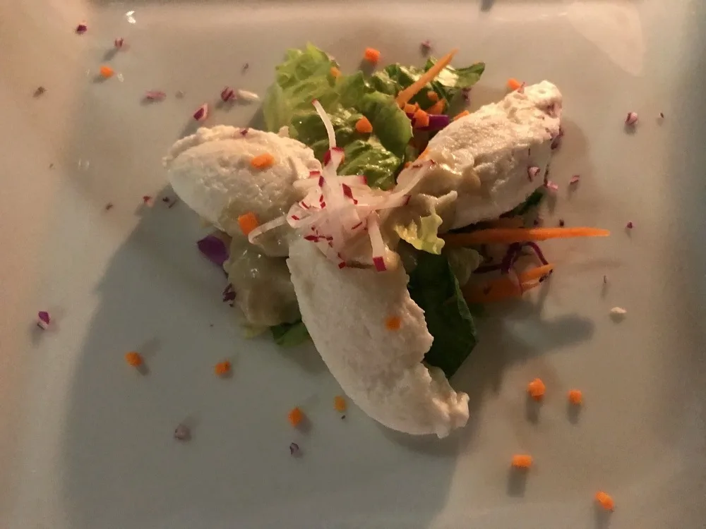 Starter for dinner at East Winds St Lucia Photo- Heatheronhertravels.com