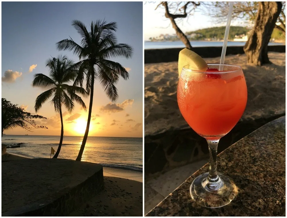 Cocktails at Sunset on St Lucia Photo Heatheronhertravels.com