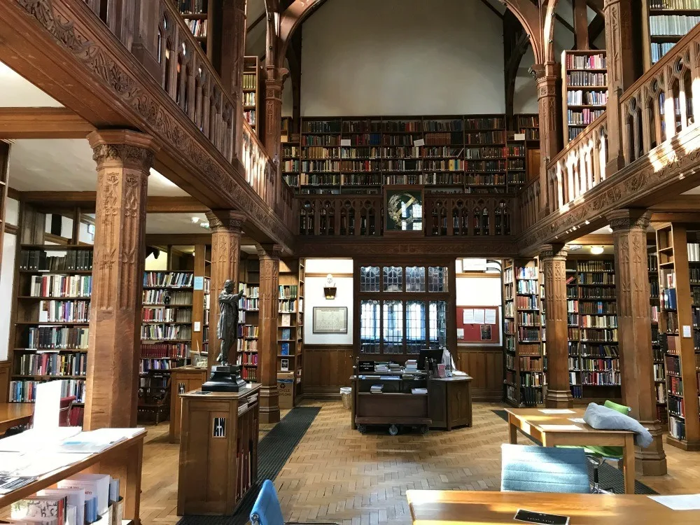 Reading Room at Gladstones Library in North East Wales Photo Heatheronhertravels.com