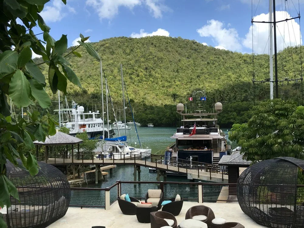 View from Marigot Bay Resort St Lucia