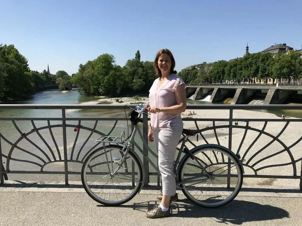 Cycling by the River Isar in Munich Photo Heatheronhertravels.com