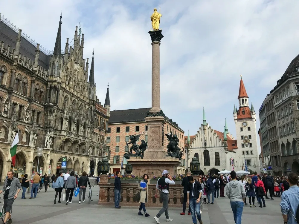 Marienplatz- Things to see in Munich Photo Heatheronhertravels.com