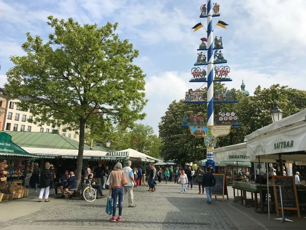 Viktualienmarkt - 3 day itinerary for Munich Photo Heatheronhertravels.com