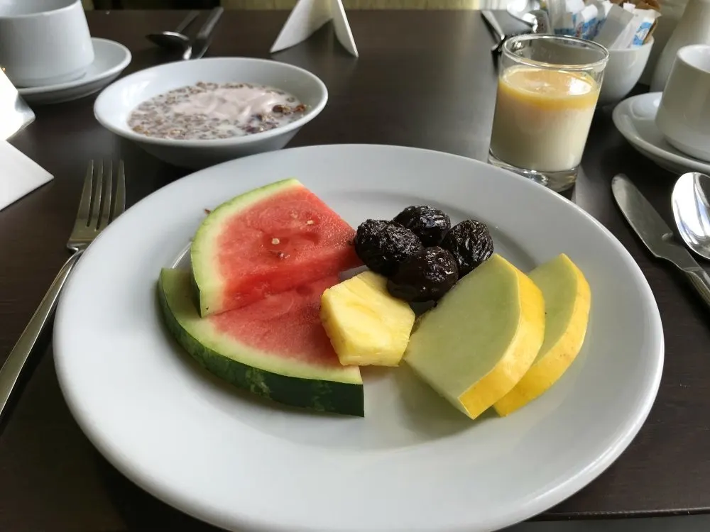 Breakfast at Warner Hotels at Cricket St Thomas Photo Heatheronhertravels.com.jpg