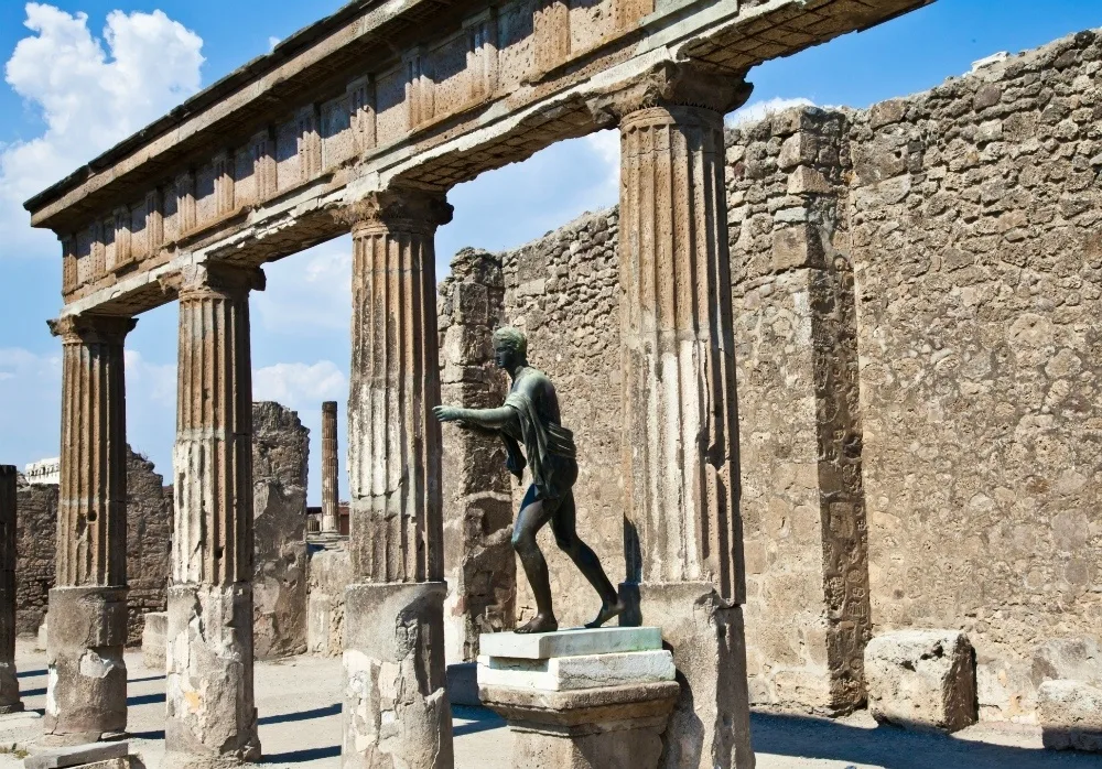 Statue in Pompeii on Travelsphere Amalfi tour