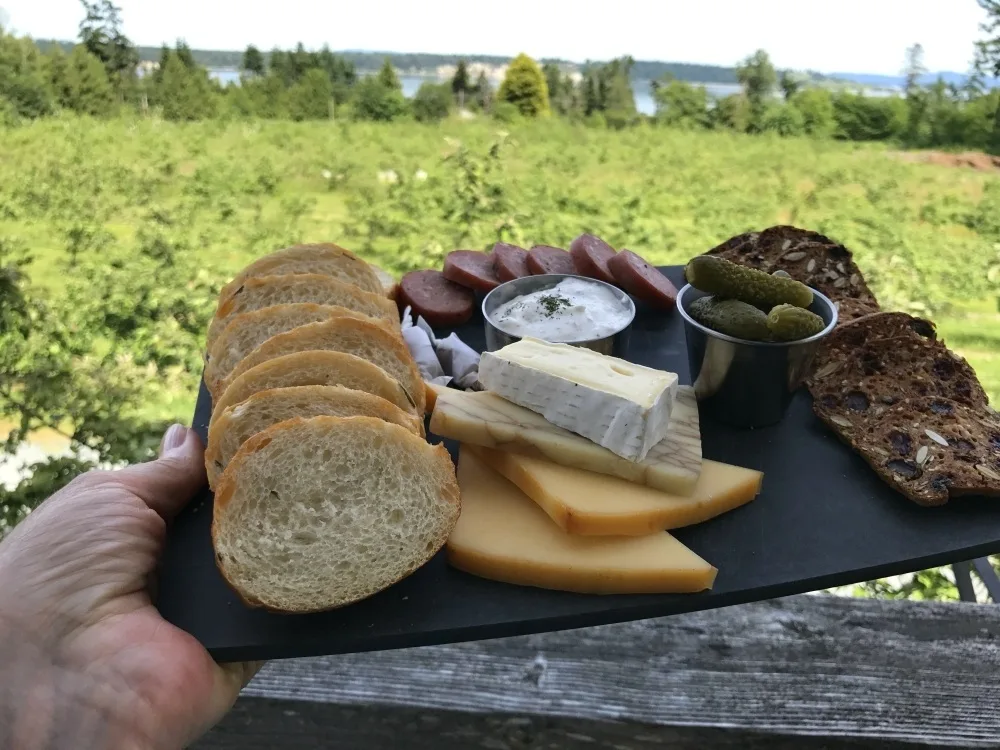 Tasting platter near Victoria at Sea Cider Photo Heatheronhertravels.com