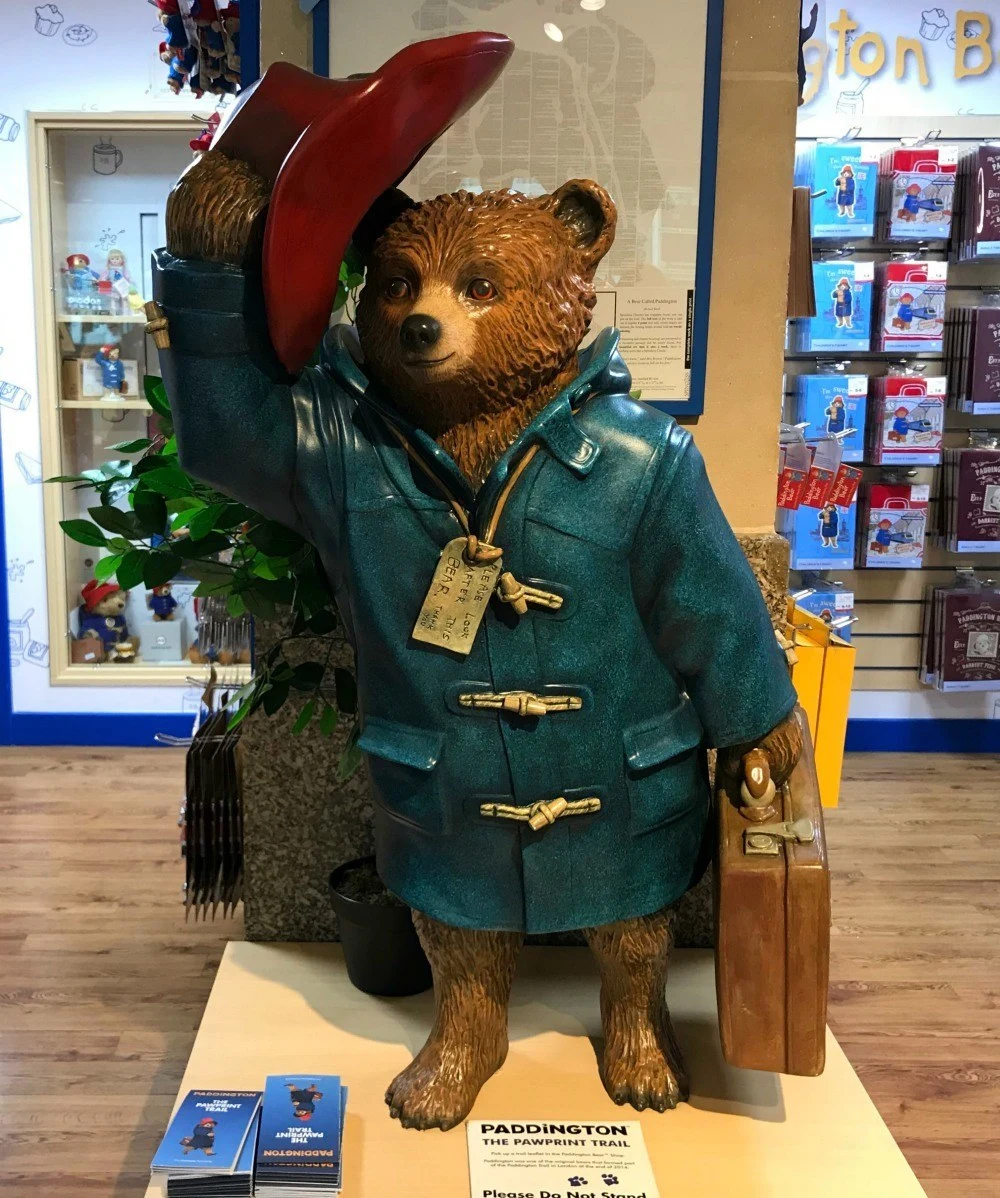 Paddington Bear in Paddington Station Photo Heatheronhrtravels.com