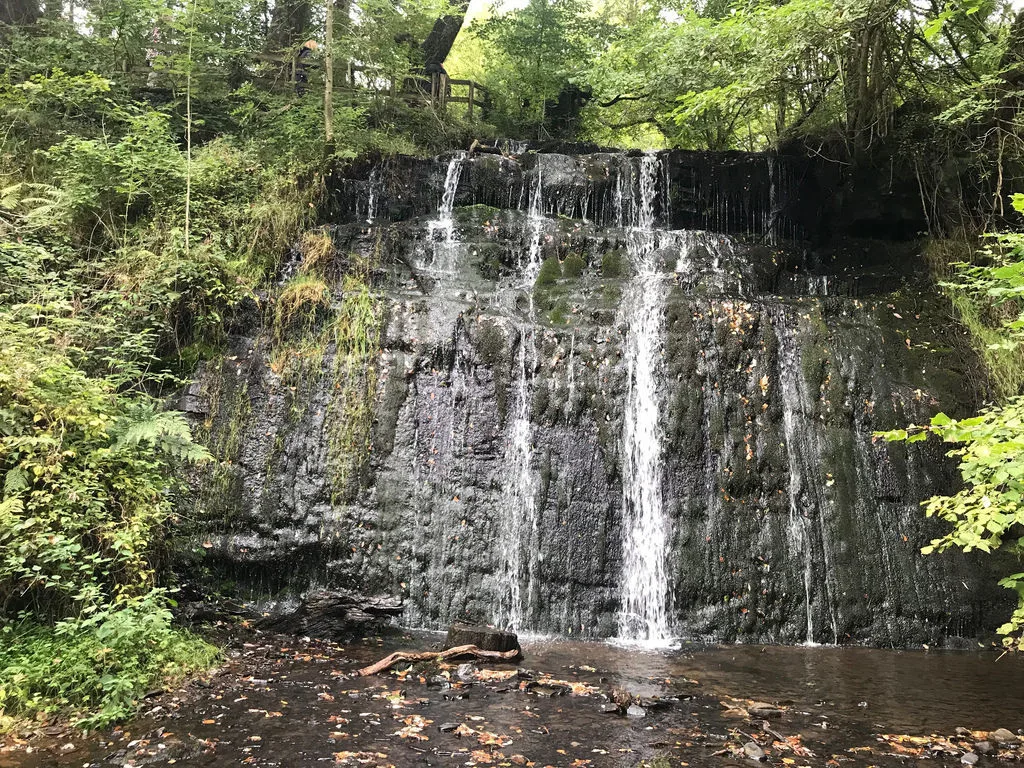 Pistyll Goleu Waterfall in The Valleys South Wales Photo Heatheronhertravels