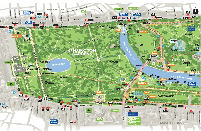 Map of Kensington Gardens