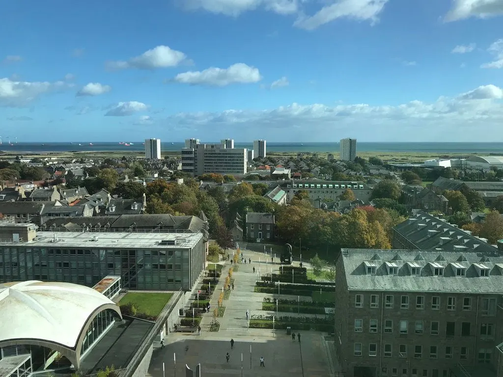 View from Aberdeen University Library - weekend in Aberdeen