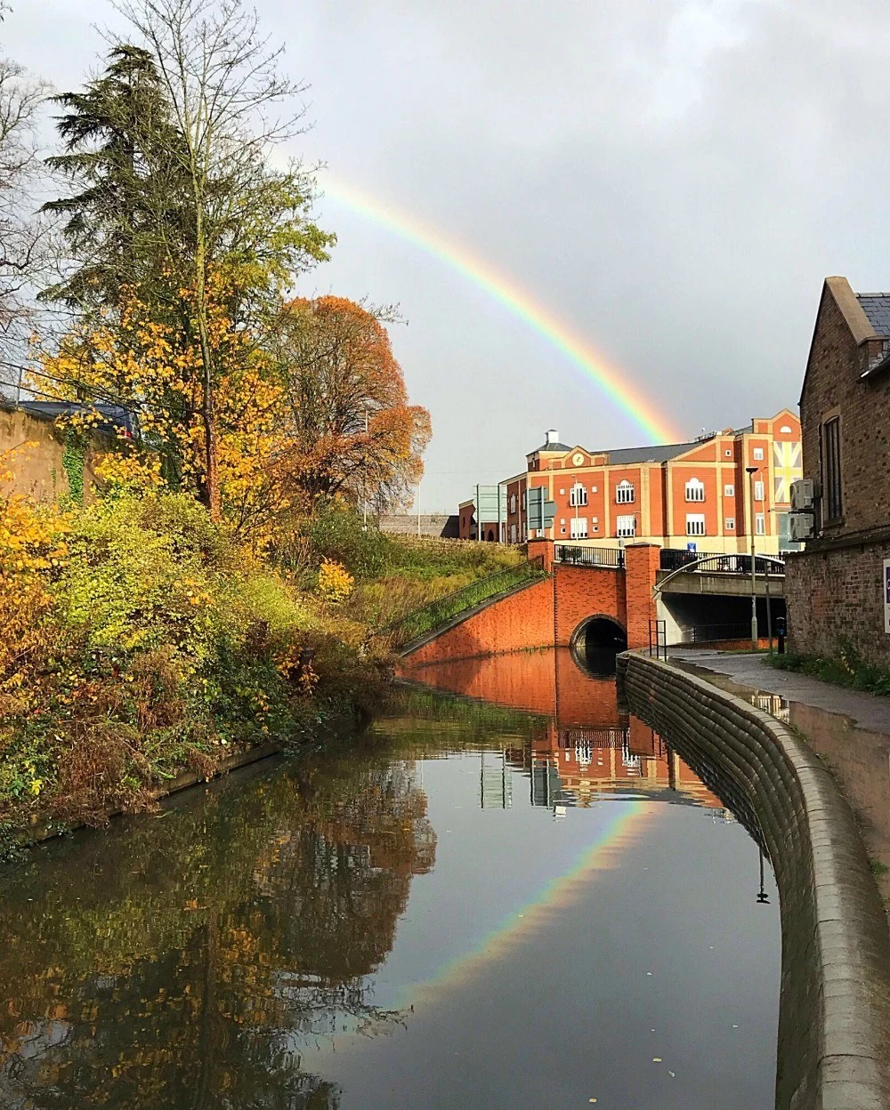 Rainbow on Stroud Canal with Michael Paul Holidays Photo Heatheronhertravels.com