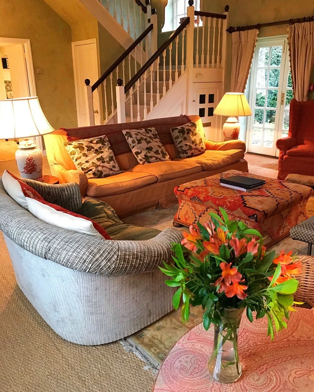 Aintree Cottage living room at Bruern Cottages - Photo Heatheronhertravels.com