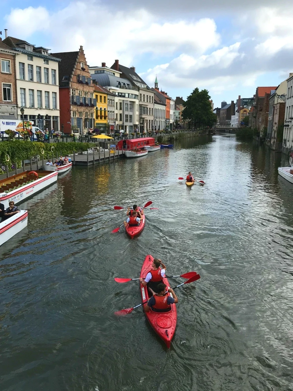 Kayaks on the canal in Ghent Photo Heatheronhertravels.com