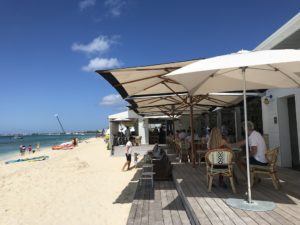 Coccoloba beach restaurant on Grand Cayman Kimpton Seafire