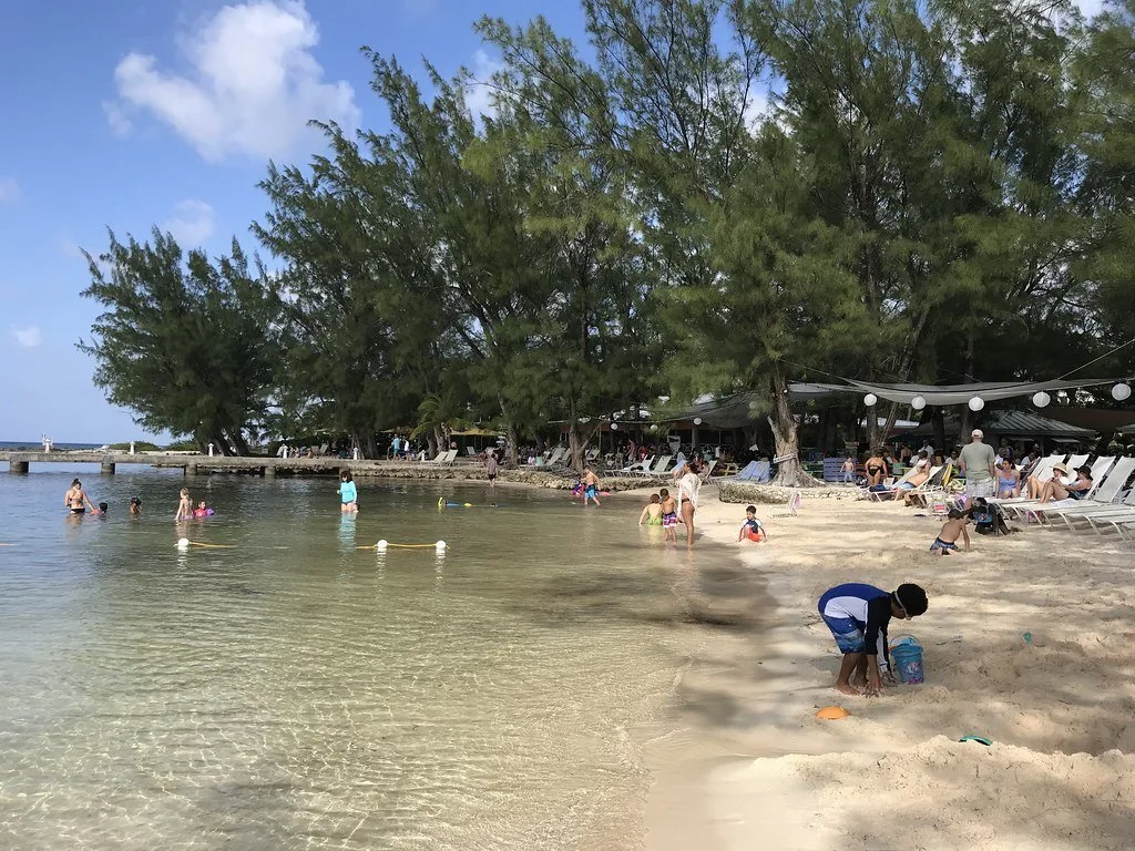 Shallow water at Rum Point in the Cayman Islands Photo Heatheronhertravels.com