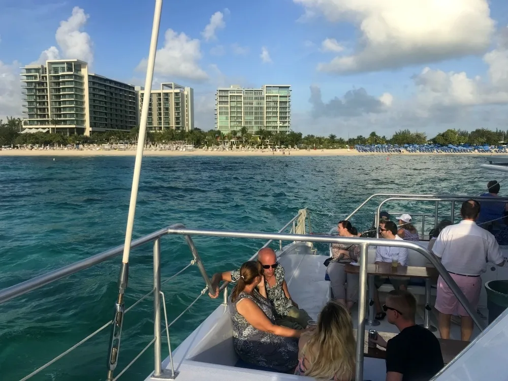 Sunset cruise on Grand Cayman from Kimpton Seafire, Cayman Islands Photo Heatheronhertravels.com