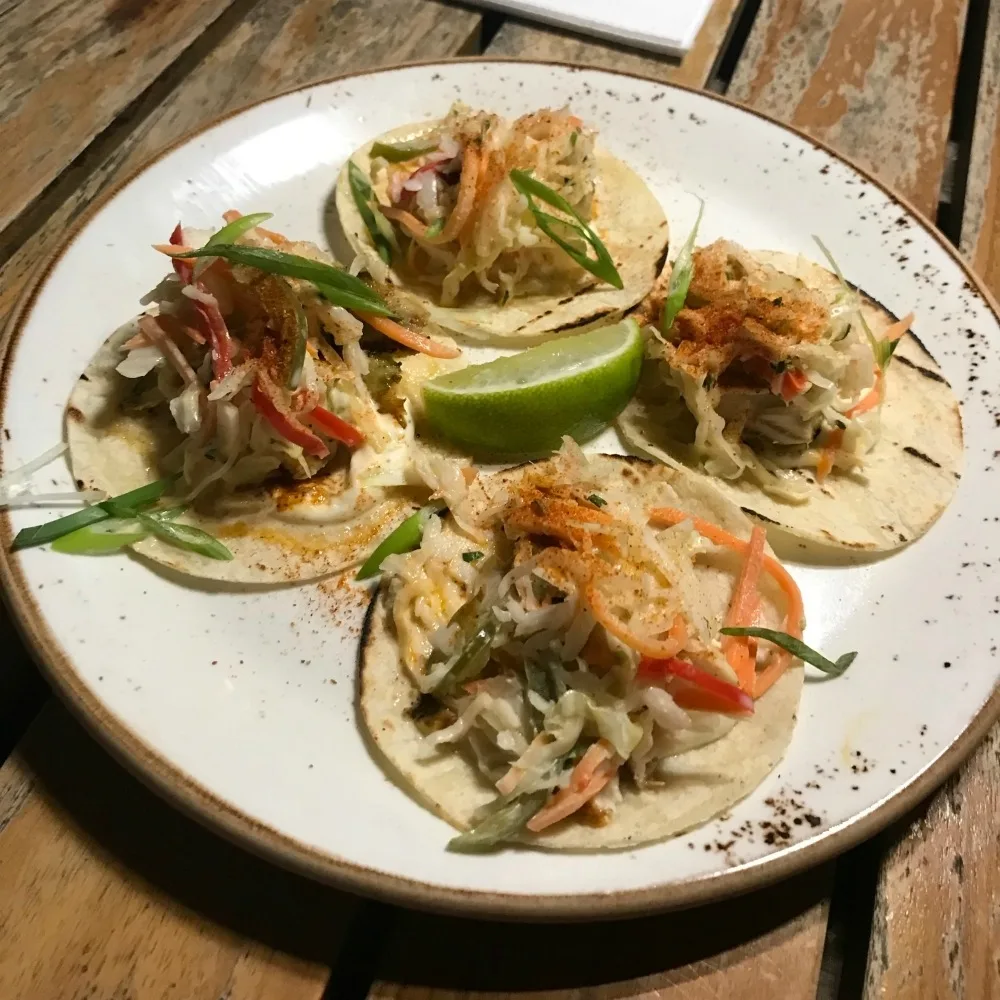 Tacos at Coccoloba at Kimpton Seafire Grand Cayman