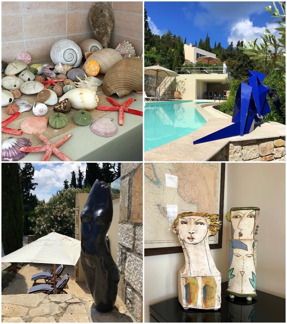 Paxos Villa Greece - Villa Glaros artworks Photo Heatheronhertravels