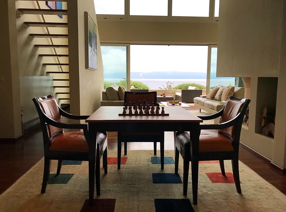 Paxos Villa Greece - Villa Glaros games table Photo Heatheronhertravels