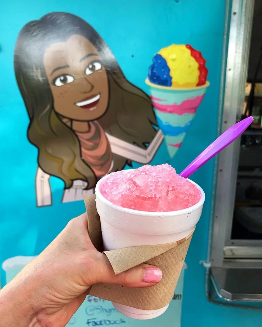 Sno-cone at Shymeer ice in Birmingham Alabama Photo Heatheronhertravels