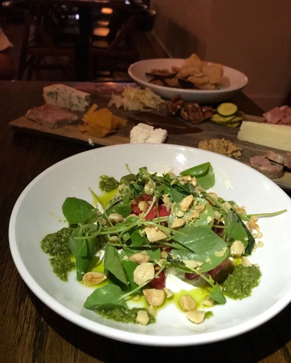 Strawberry salad at Odette in Florence Alabama Photo Heatheronhertravels