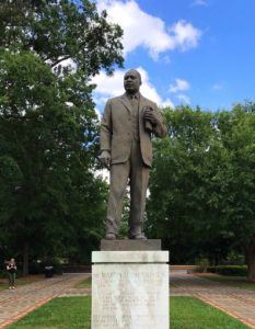 Martin Luther King statue in Kelly Ingram park Birmingham Alabama Photo Heatheronhertravels.com