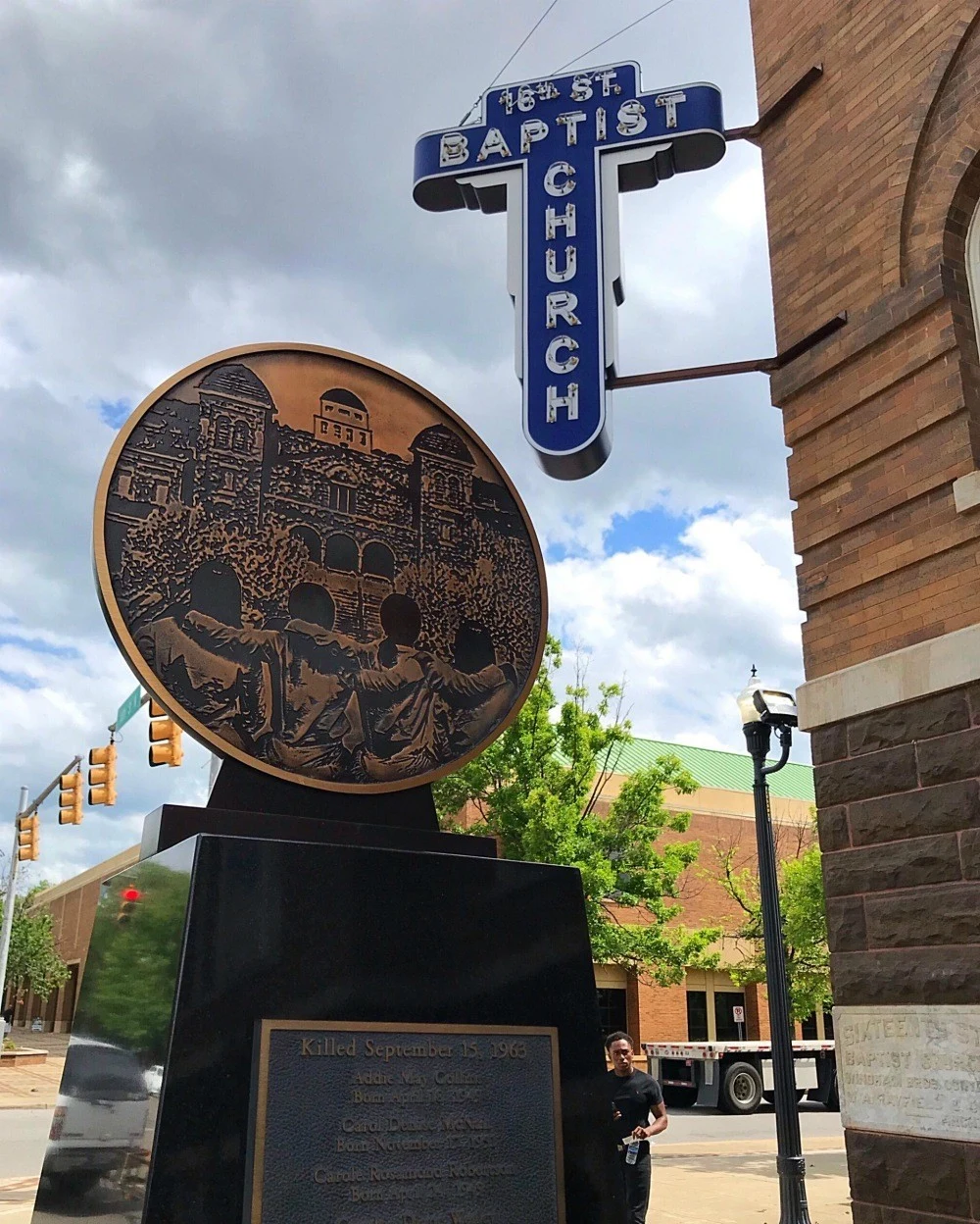 Memorial at 16th St Baptist Church, Birmingham, Alabama Photo Heatheronhertravels.com