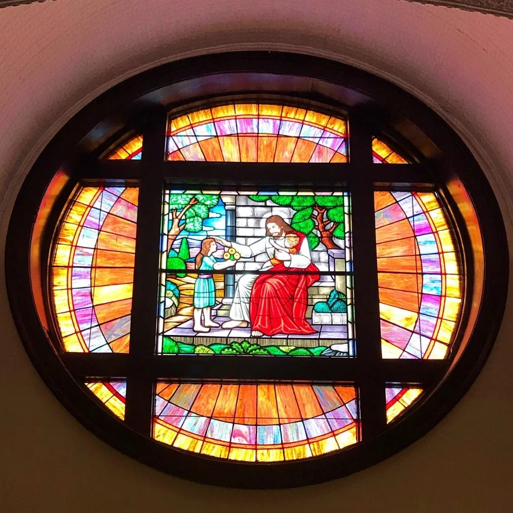 Stained glass window at Selma Brown Chapel AME Church Photo Heatheronhertravels.com