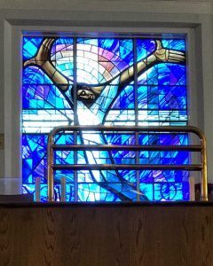 Stained glass window in 16th St Baptist Church, Birmingham, Alabama Photo Heatheronhertravels.com