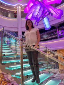 Heather in Atrium Norwegian Encore Photo Heatheronhertravels