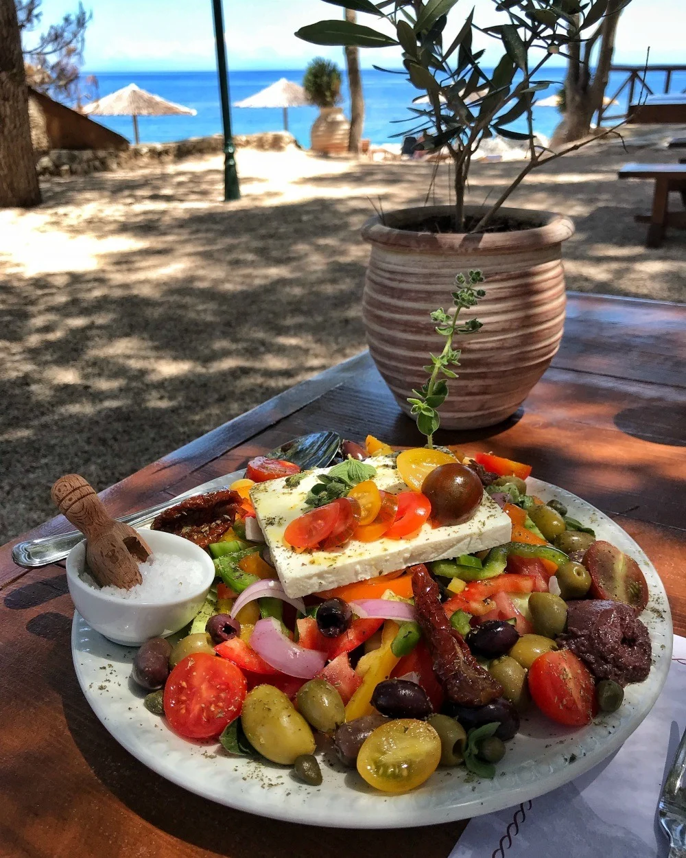 Greek salad at Nobelos Photo Heatheronhertravels.com