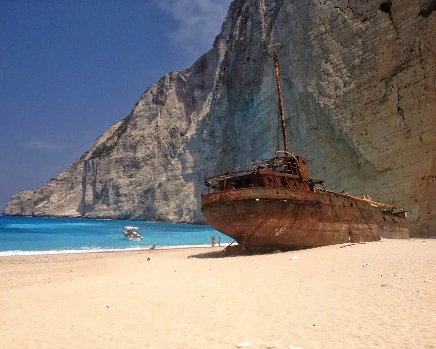 Navagio beach in Zakynthos