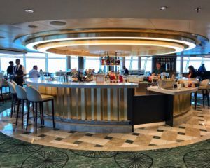 Observation Lounge Bar on Norwegian Encore Photo Heatheronhertravels.com