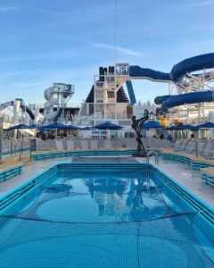 Pool Deck on board Norwegian Encore Photo Heatheronhertravels.com