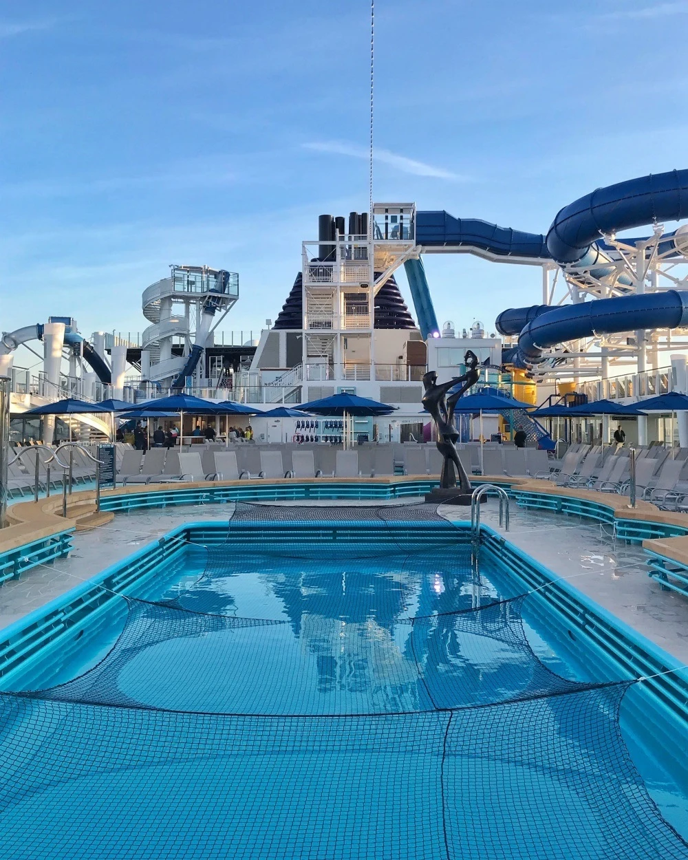 Pool Deck on board Norwegian Encore Photo Heatheronhertravels.com