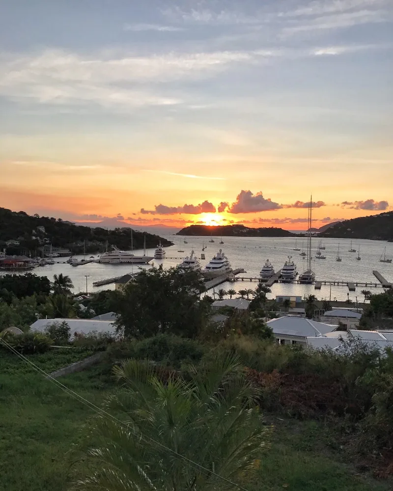 Falmouth Harbour Sunset in Antigua Photo Heatheronhertravels.com