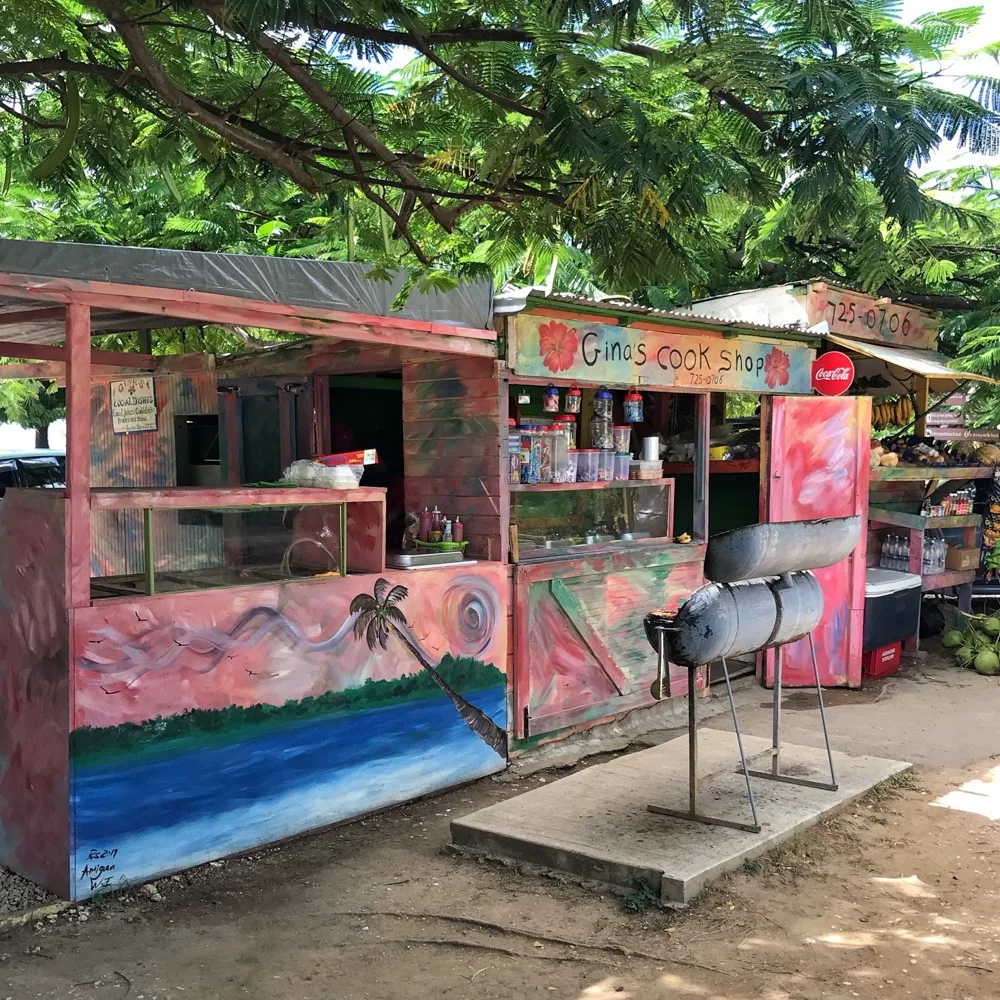 Gina's Cook Shop, Morris Bay Antigua Photo Heatheronhertravels.com