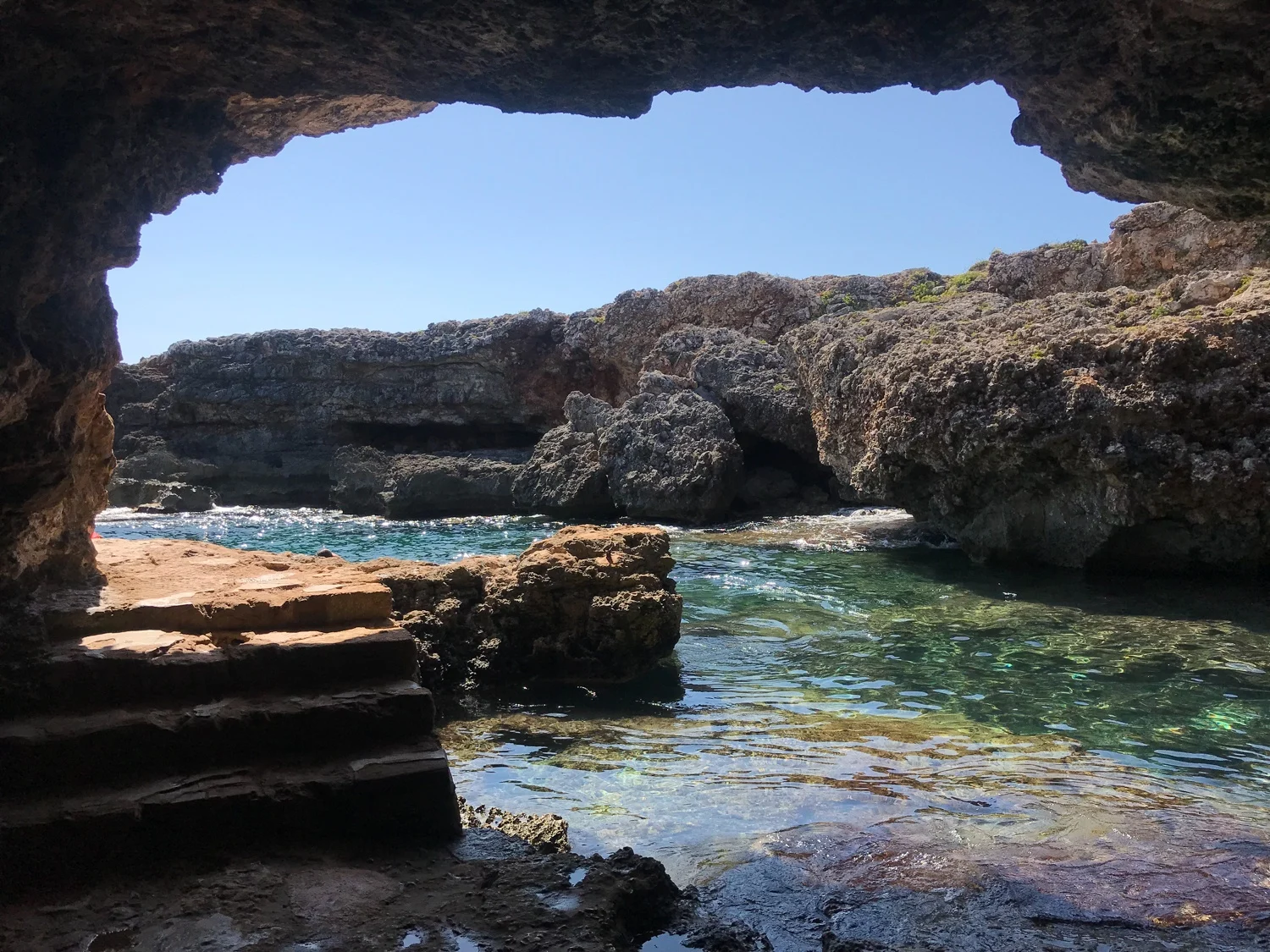 Sa Cova des Pardals near Cala son Bosc Cami de Cavalls Menorca