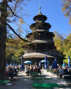 Chinesischer Turm in Englischer Garten in Munich, Germany