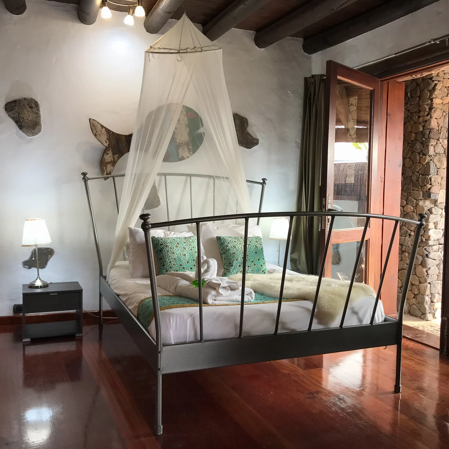 Bedroom at Eco Casita - Finca de Arrieta with Lanzarote Retreats Photo: Heatheronhertravels.com