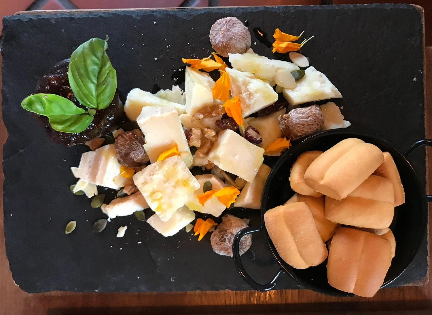 Cheese platter at Cantina Teguise Photo Heatheronhertravels.com