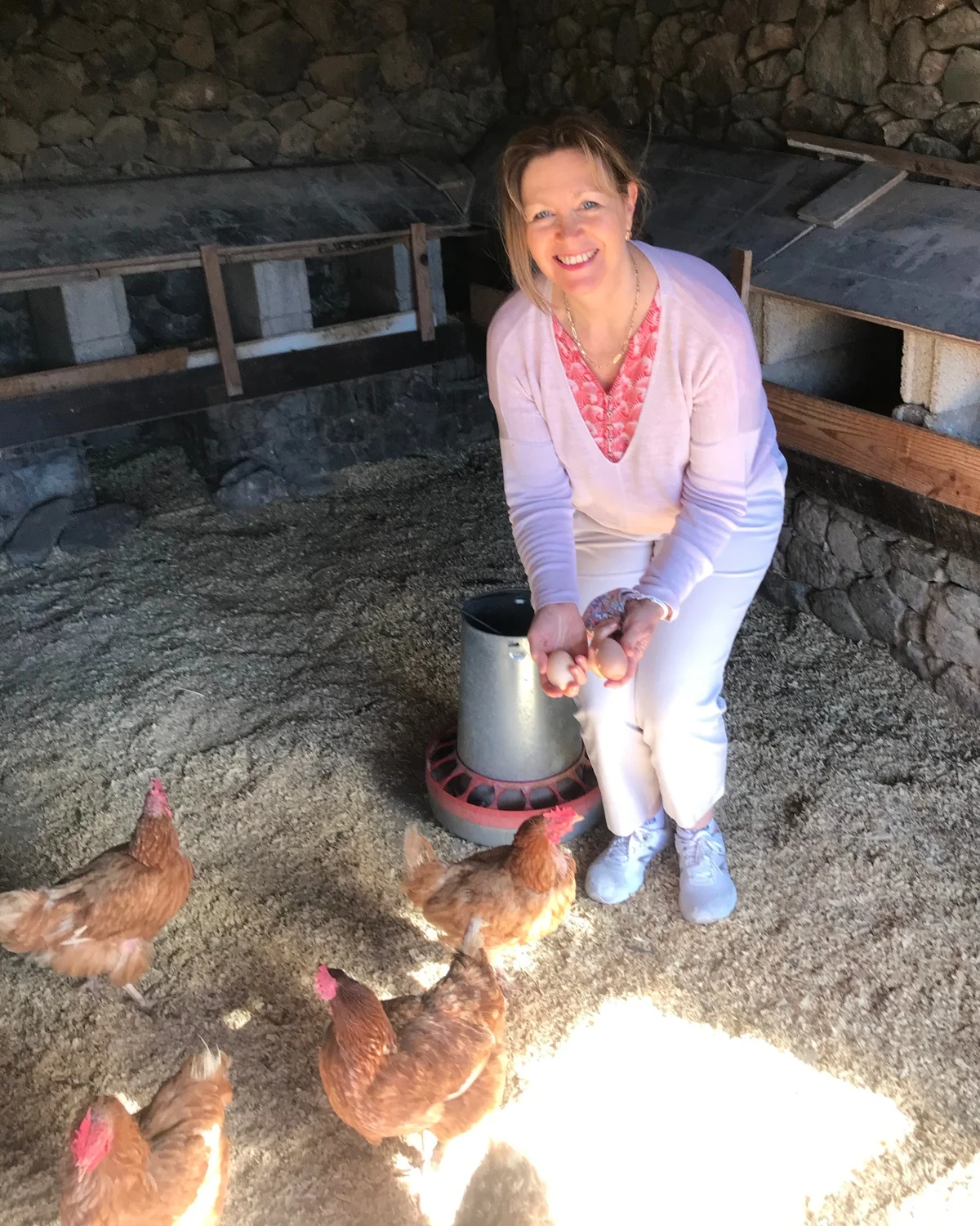 Collecting eggs at Finca de Arrieta with Lanzarote Retreats Photo: Heatheronhertravels.com