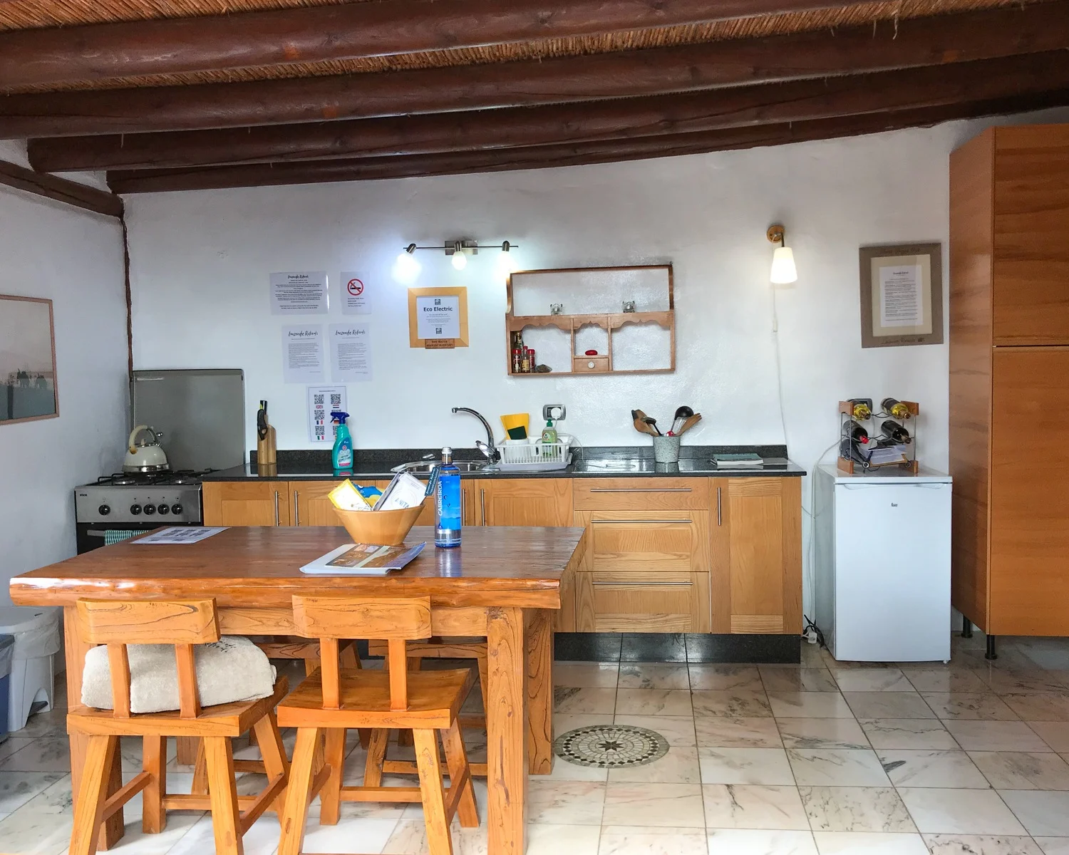 Kitchen at Eco Casita - Finca de Arrieta with Lanzarote Retreats Photo: Heatheronhertravels.com